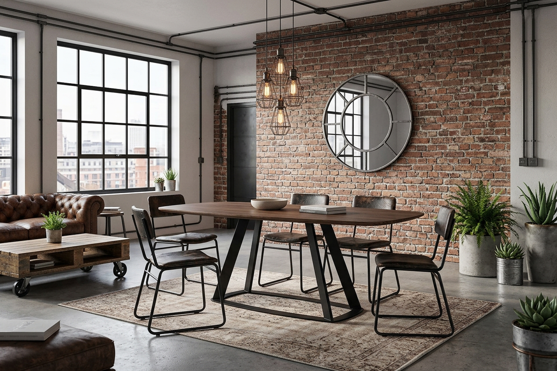 Harvink Fier eettafel industriële look | Hoogebeen Interieur