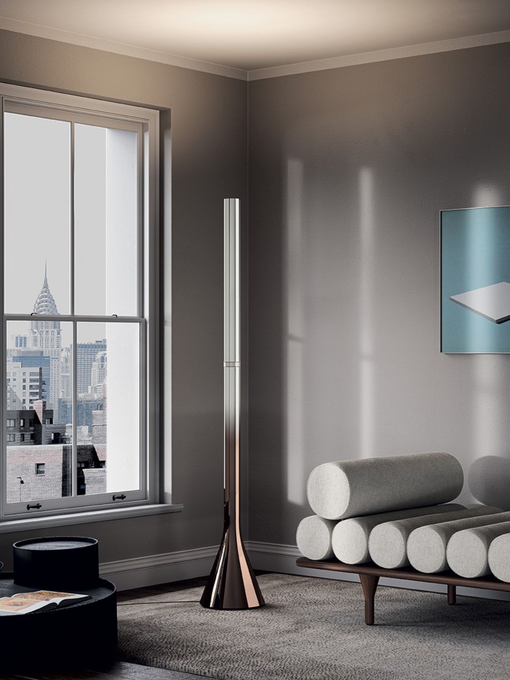 Lodes Croma vloerlamp in de kleur brons Lodes Croma vloerlamp brons