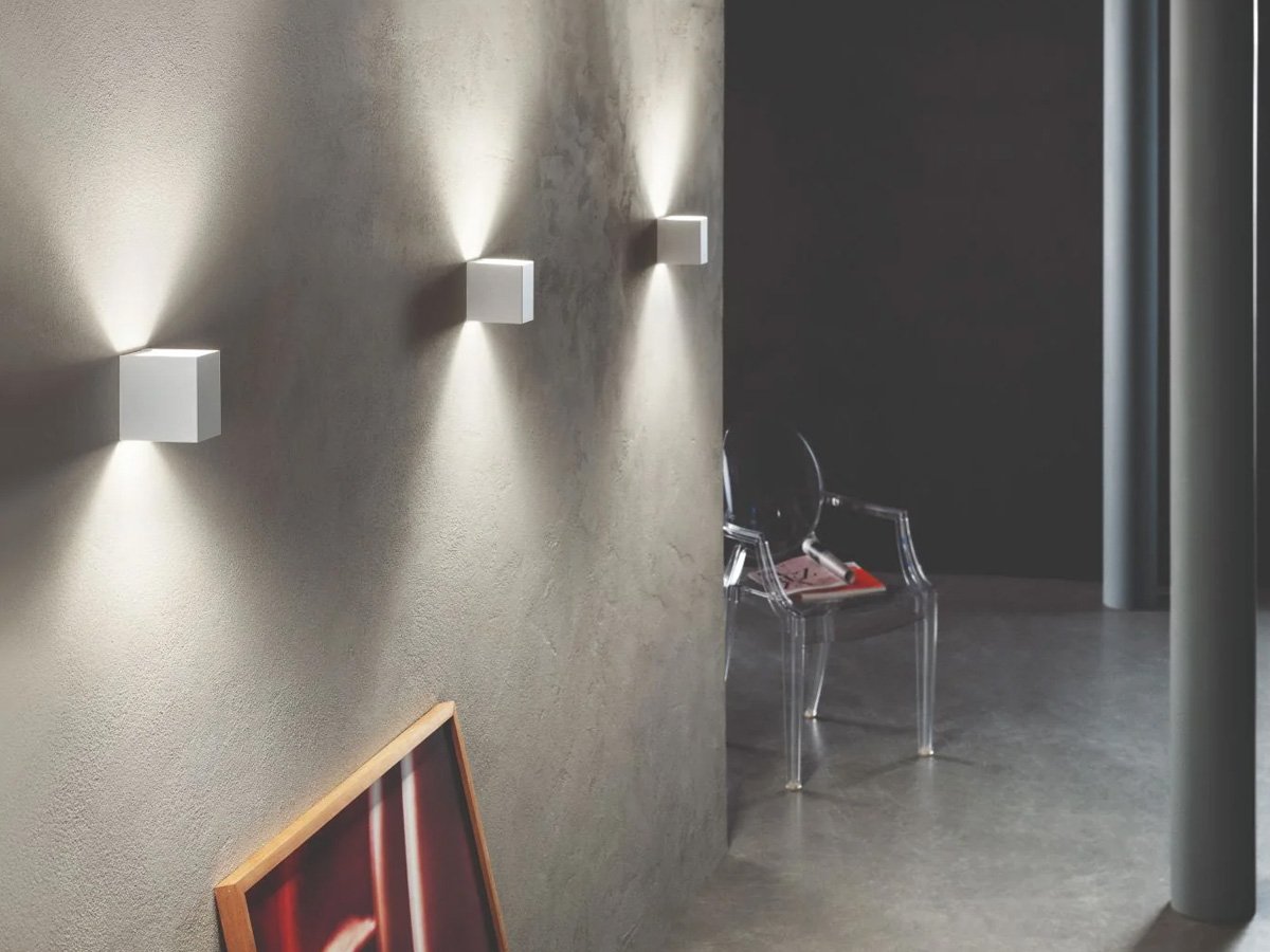 Lodes Laser 3 witte wandlampen aan de muur Lodes Laser wandlampen