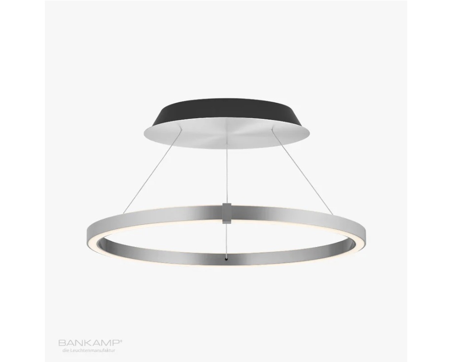 Bankamp Line design plafondlamp in de kleur aluminium Bankamp Line design plafonnière aluminium