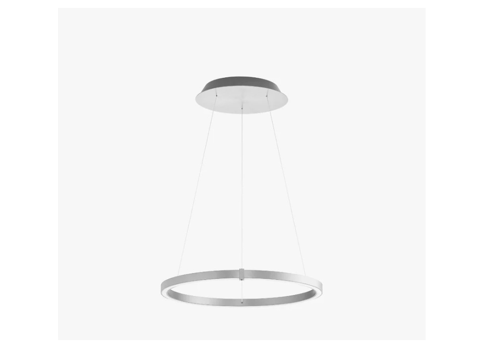 Bankamp Line ronde hanglamp in de kleur mat nikkel Bankamp Line ronde hanglamp nikkel