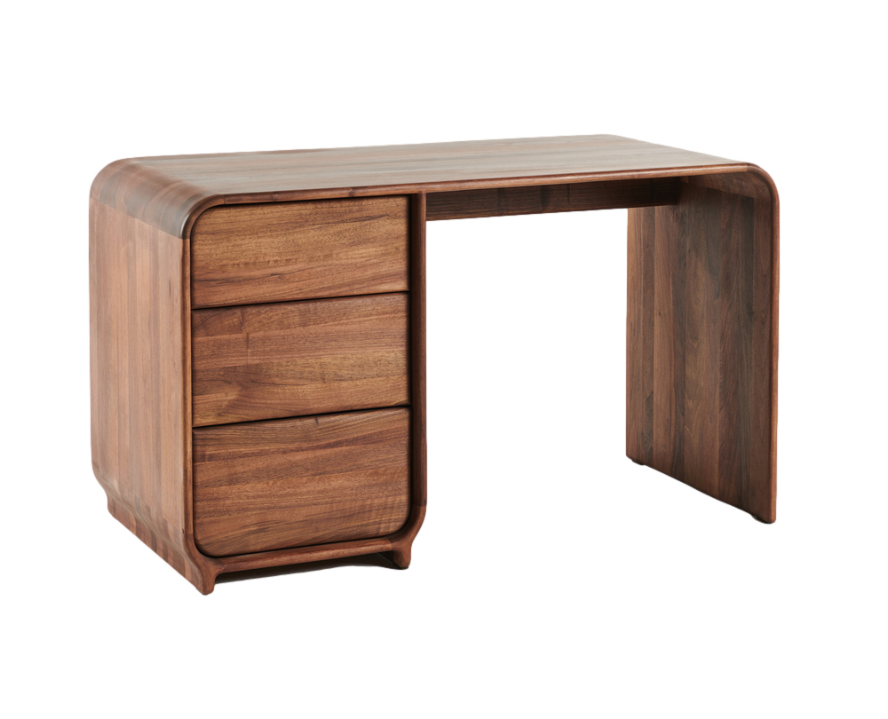 Artisan design Eny desk bureau met drie laden | zijaanzicht