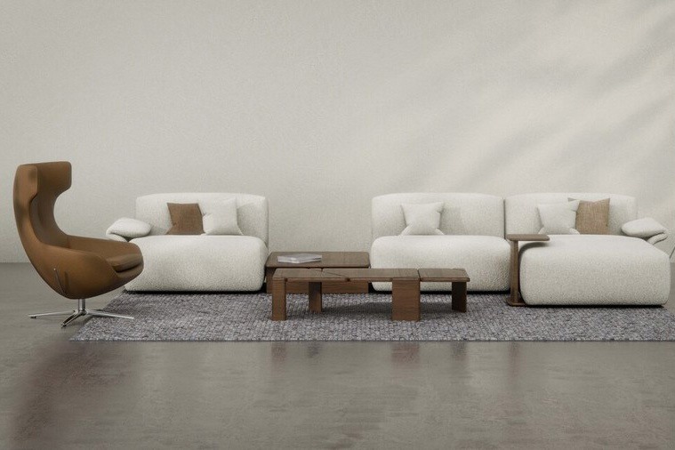 Leolux milo salontafel hout