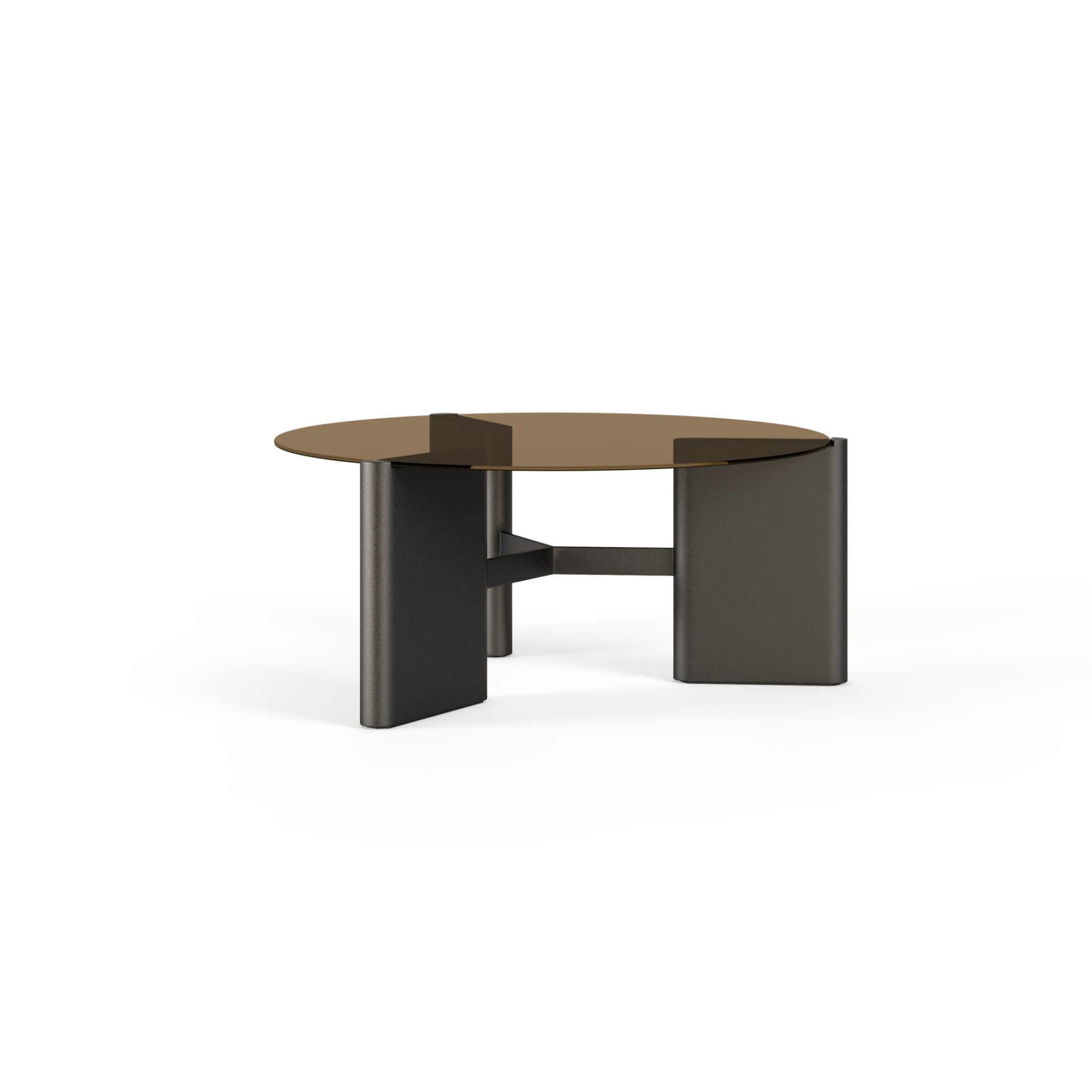 Hofstede Raanhuis Monti salontafel met tafelblad van glas Hofstede Raanhuis Monti salontafel glas
