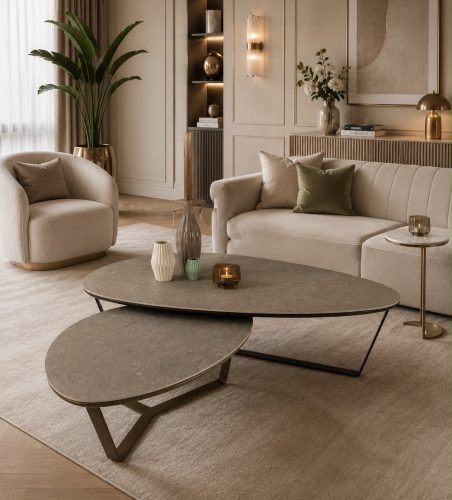 Select Design Altea kiezel salontafel keramiek