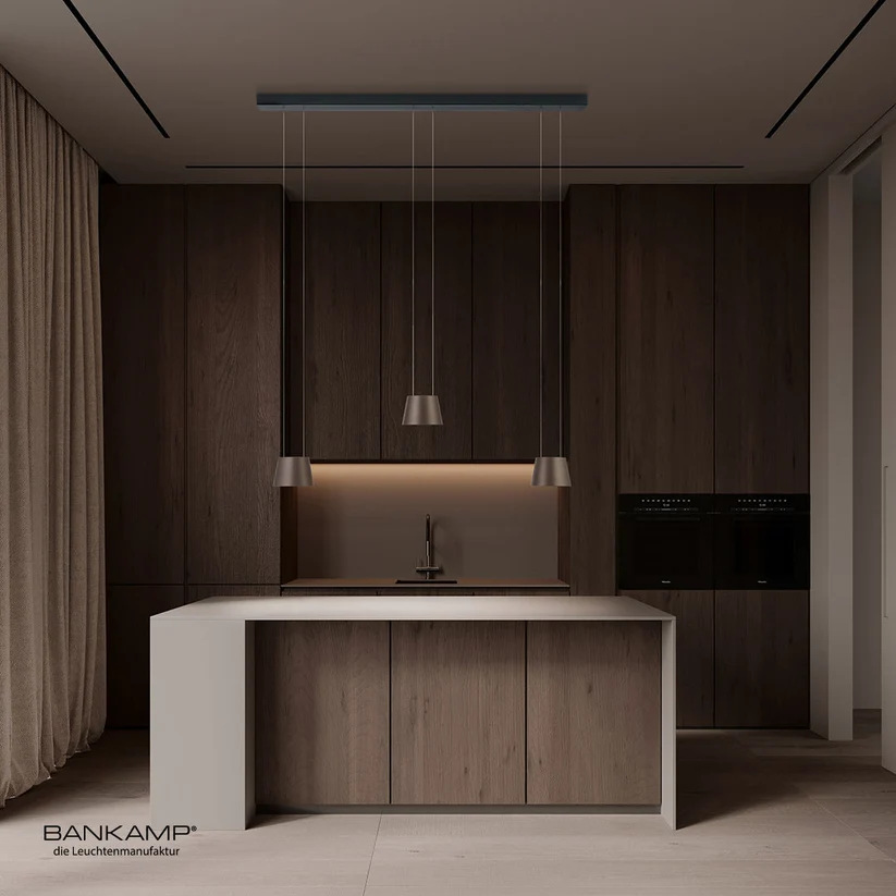 Bankamp BO 3-delige hanglamp brons sfeer