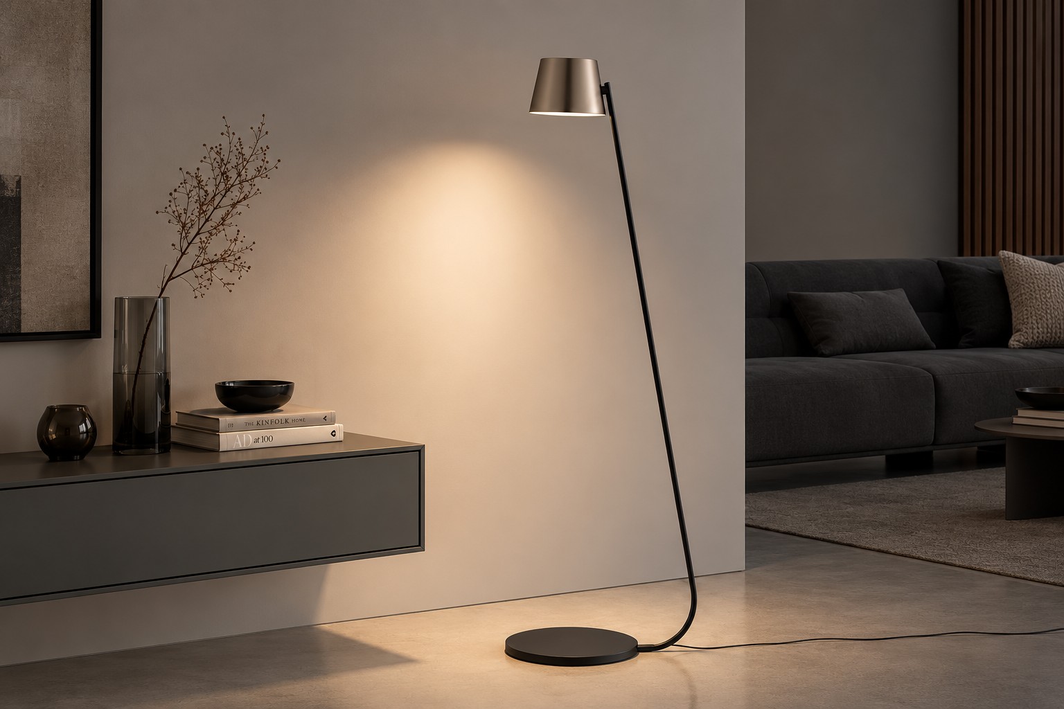 Bankamp Bo vloerlamp brons