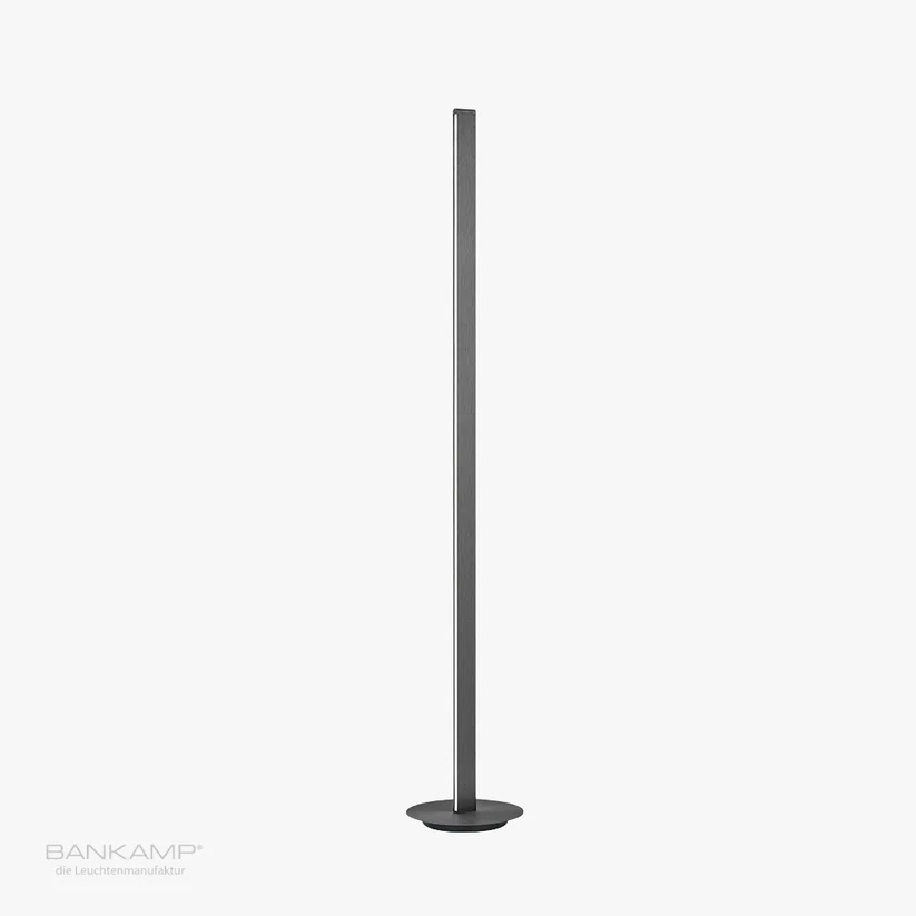 Bankamp STRAIGHT LED vloerlamp in antraciet mat met ronde voet Bankamp Straight vloerlamp antraciet mat