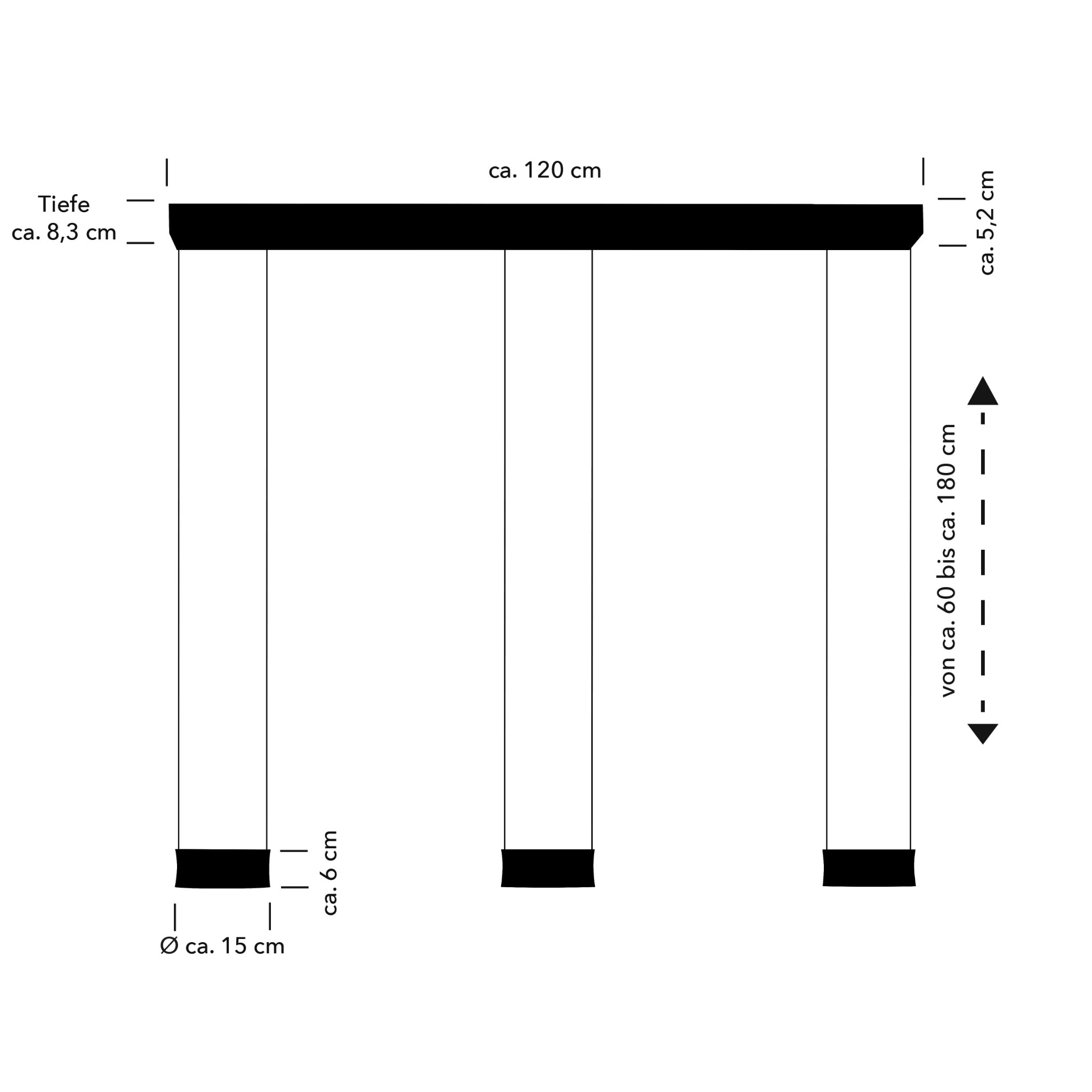 Bankamp Impact hanglamp 3-delig – afmetingen en hoogteverstelling Technische tekening Bankamp Impact hanglamp 3-delig met afmetingen en verstelbare ophanghoogte