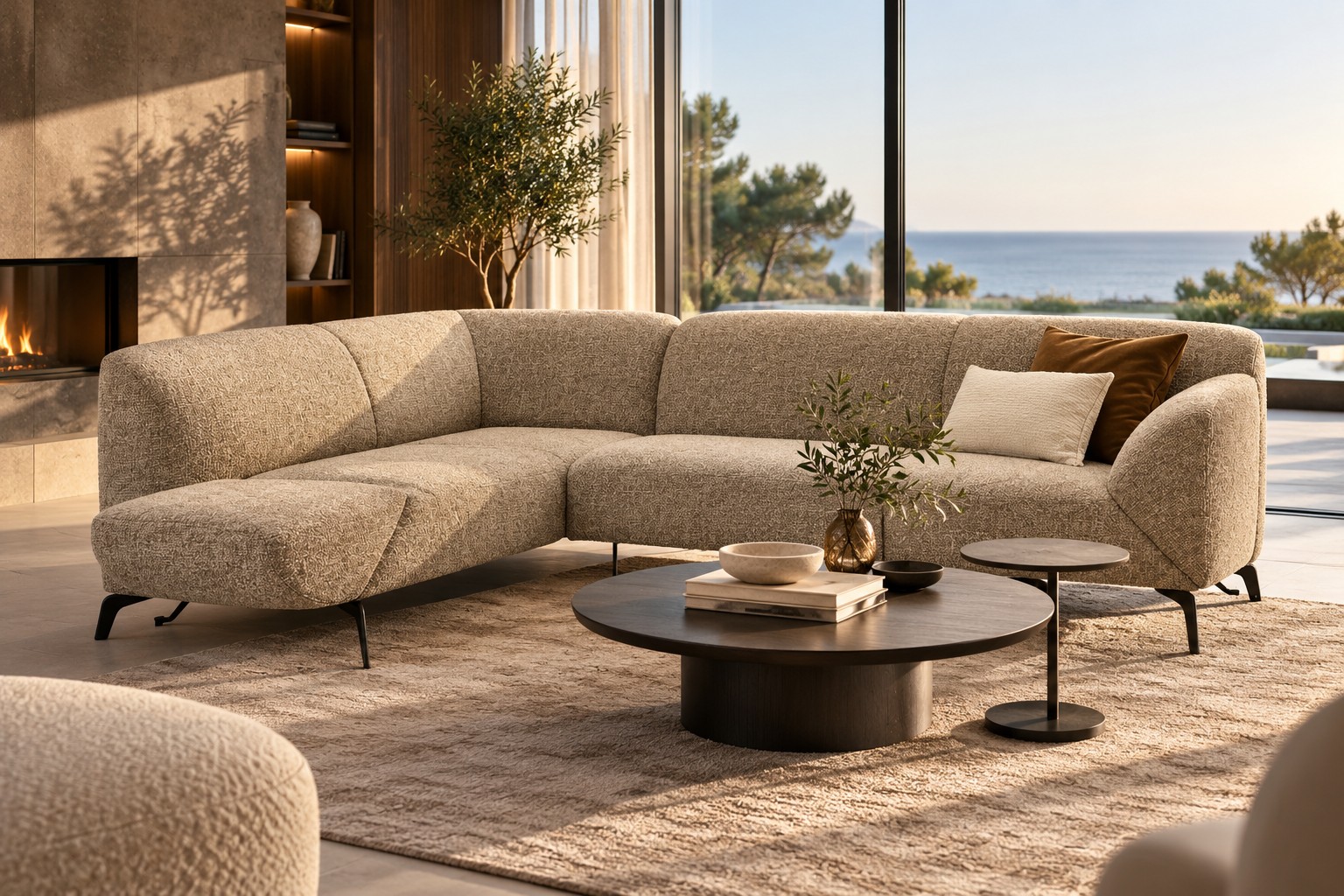 Jori Como hoekbank in luxe moderne woonkamer