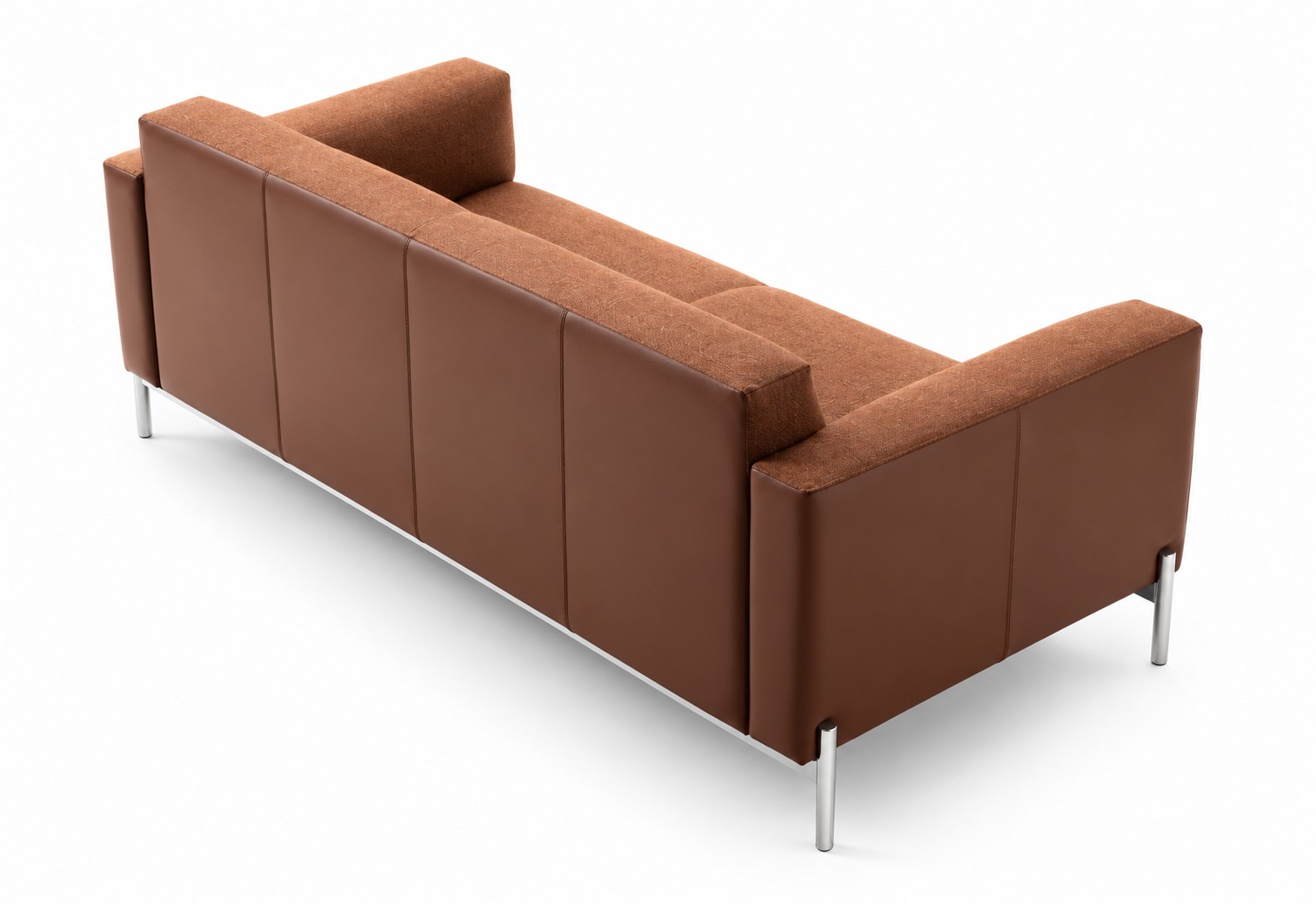 Leolux Arlin design bank met leren buitenzijde en stoffen binnenzijde Leolux Arlin design bank met leren buitenzijde en stoffen binnenzijde