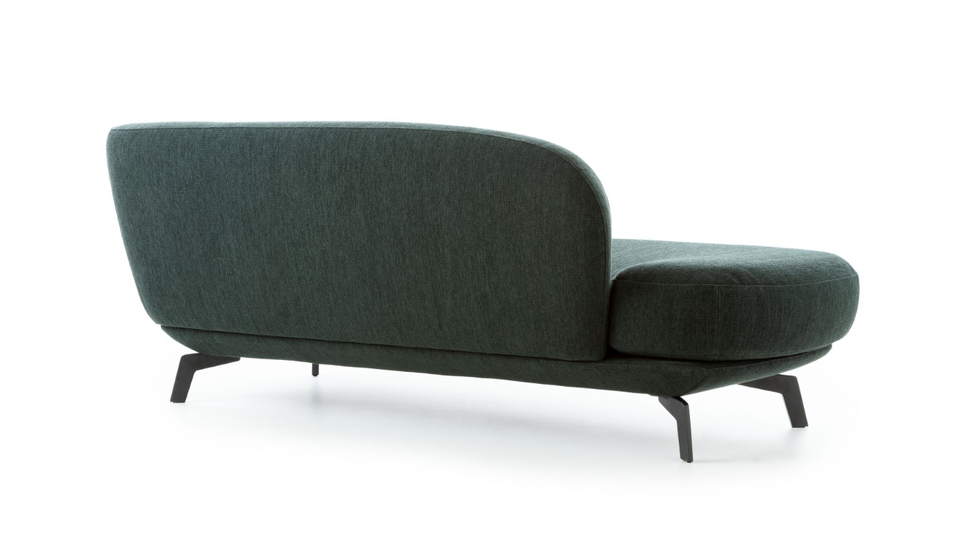 Leolux Flint Divan Large groene stof achteraanzicht
