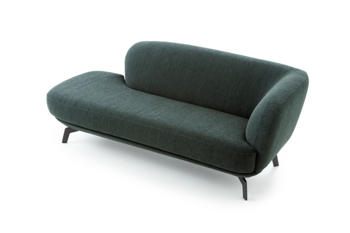 Leolux Flint Divan Large groene stof bovenaanzicht